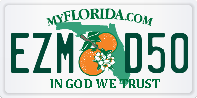 FL license plate EZMD50