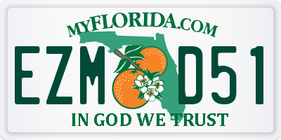 FL license plate EZMD51