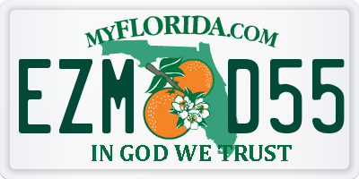 FL license plate EZMD55