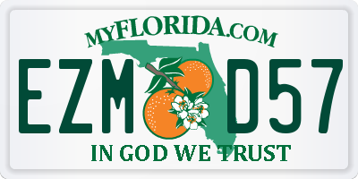 FL license plate EZMD57