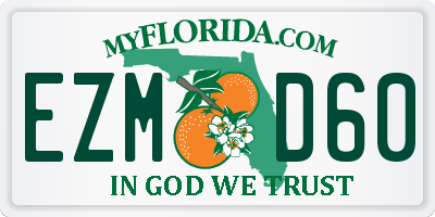 FL license plate EZMD60