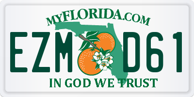 FL license plate EZMD61