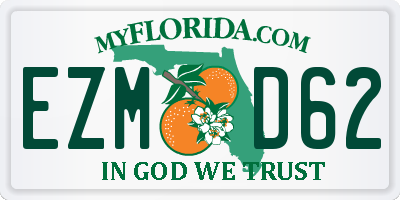 FL license plate EZMD62