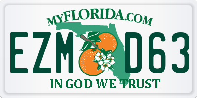 FL license plate EZMD63