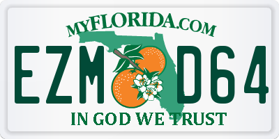 FL license plate EZMD64