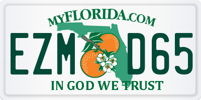 FL license plate EZMD65