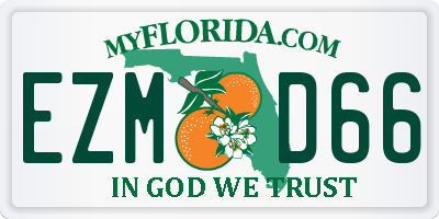 FL license plate EZMD66