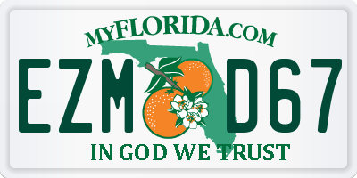 FL license plate EZMD67