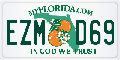 FL license plate EZMD69