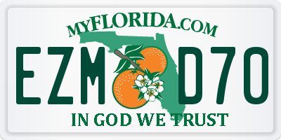 FL license plate EZMD70