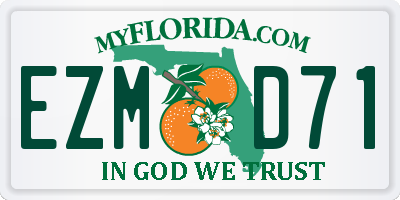 FL license plate EZMD71