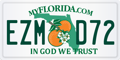 FL license plate EZMD72