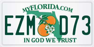 FL license plate EZMD73