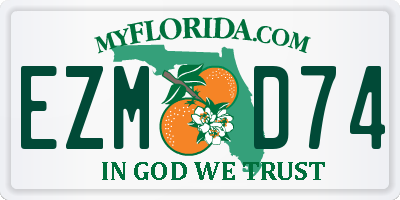 FL license plate EZMD74