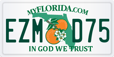 FL license plate EZMD75