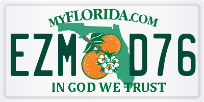 FL license plate EZMD76