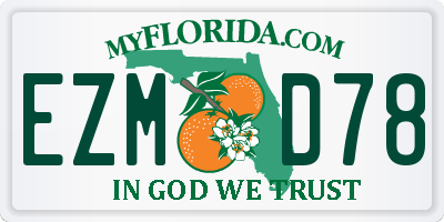 FL license plate EZMD78