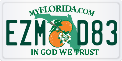 FL license plate EZMD83