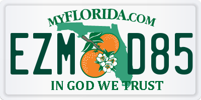 FL license plate EZMD85