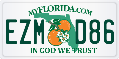 FL license plate EZMD86