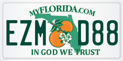 FL license plate EZMD88