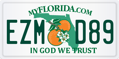 FL license plate EZMD89