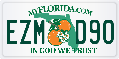 FL license plate EZMD90