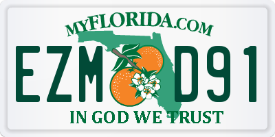 FL license plate EZMD91