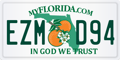 FL license plate EZMD94