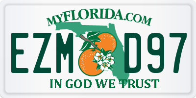 FL license plate EZMD97