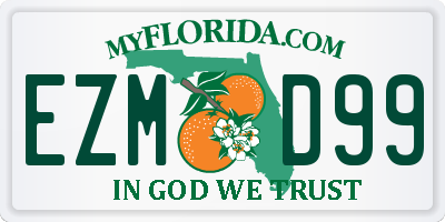 FL license plate EZMD99