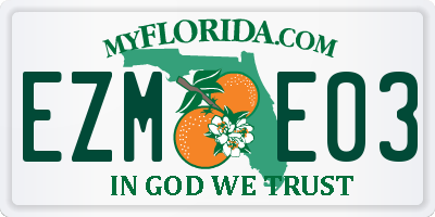 FL license plate EZME03