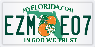 FL license plate EZME07