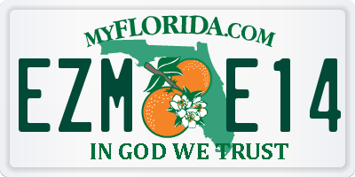 FL license plate EZME14