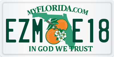 FL license plate EZME18