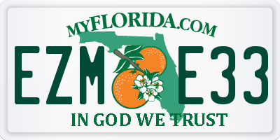 FL license plate EZME33