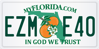 FL license plate EZME40