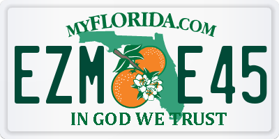 FL license plate EZME45