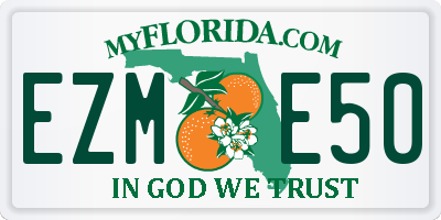 FL license plate EZME50