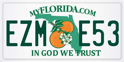 FL license plate EZME53