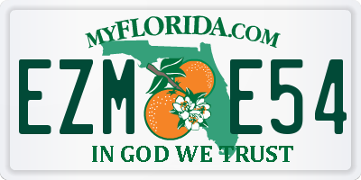 FL license plate EZME54