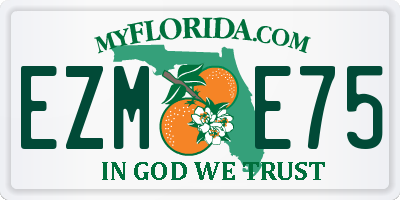 FL license plate EZME75