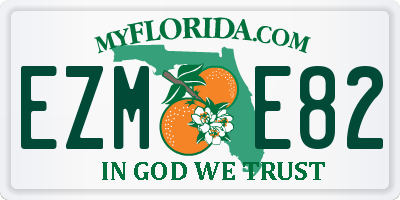 FL license plate EZME82