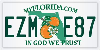 FL license plate EZME87