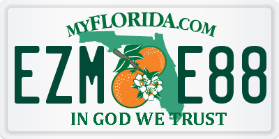 FL license plate EZME88