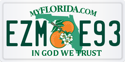 FL license plate EZME93