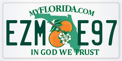 FL license plate EZME97