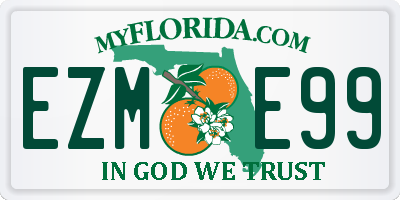 FL license plate EZME99