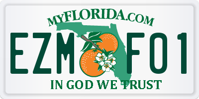 FL license plate EZMF01