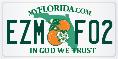 FL license plate EZMF02